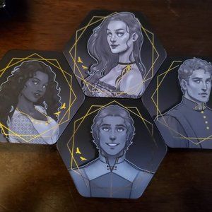 3/$10 FairyLoot Serpent & Dove Coasters